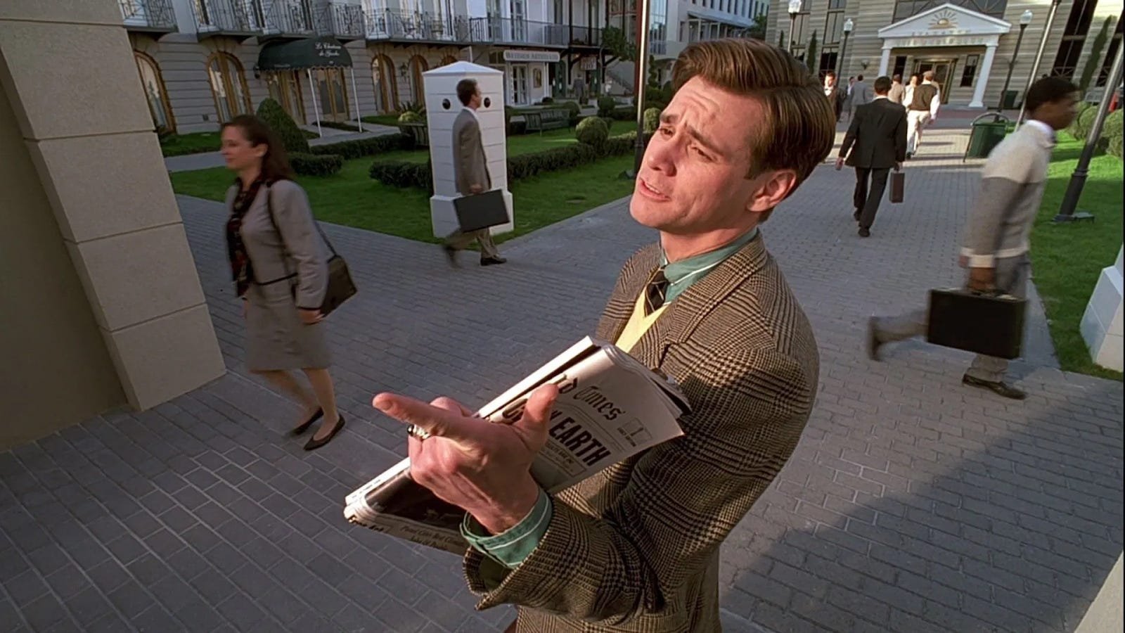Seaside as Seahaven in The Truman Show, 1998, directed by Peter Weir. Film still: Paramount Pictures.