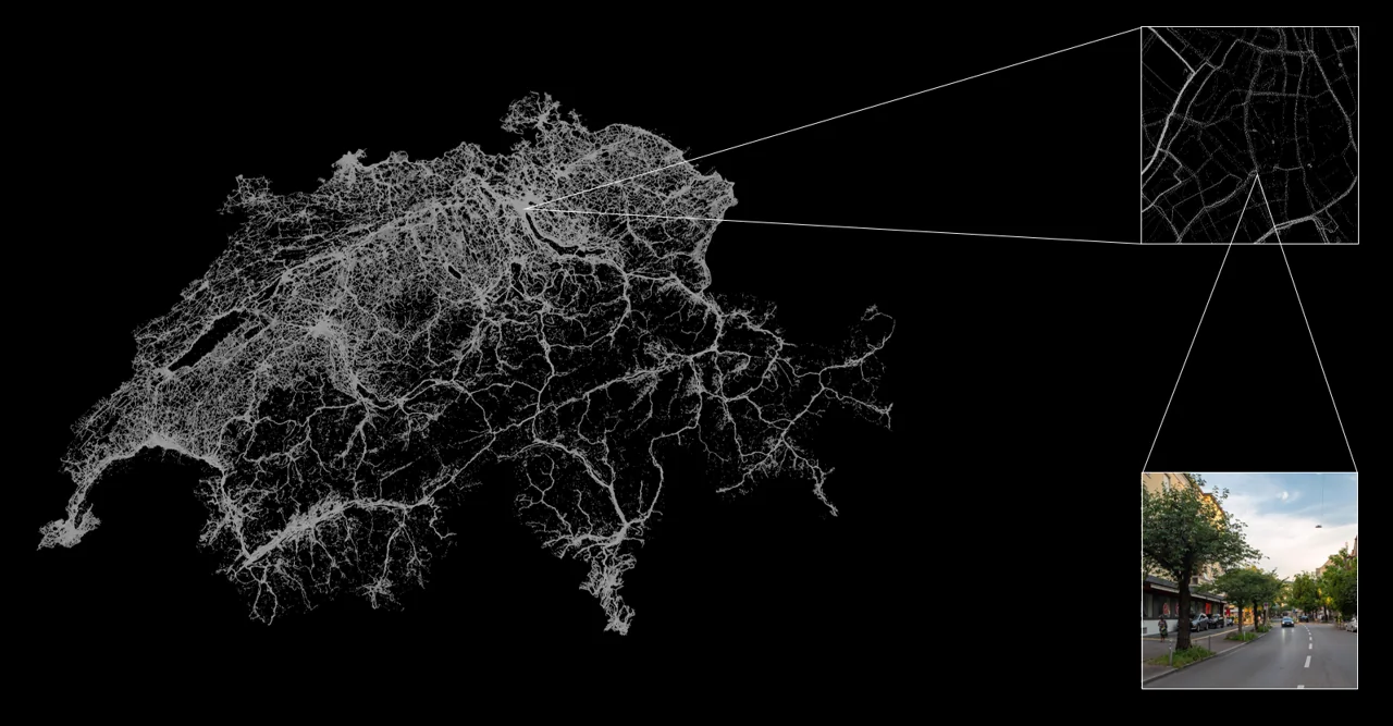The photographic archive across Switzerland, from national coverage to an individual street scene.