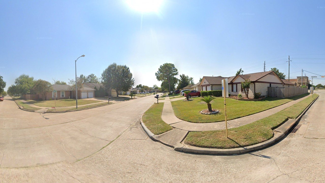 A residential street in Texas. Image: Google Street View, © Google.